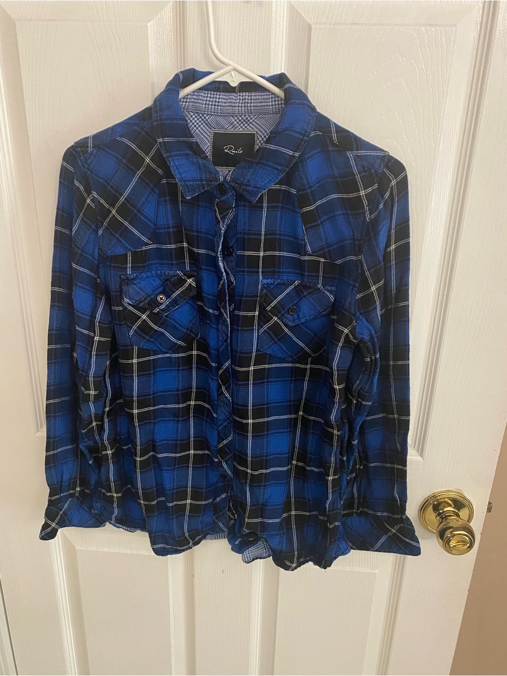 Rails women’s  Blue and Black Plaid Button-Down Shirt